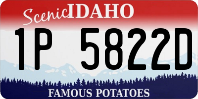 ID license plate 1P5822D