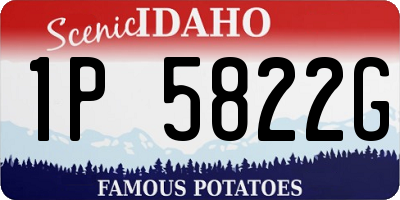 ID license plate 1P5822G