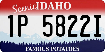 ID license plate 1P5822I