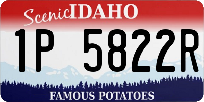 ID license plate 1P5822R