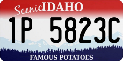 ID license plate 1P5823C
