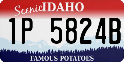 ID license plate 1P5824B