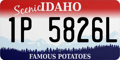 ID license plate 1P5826L