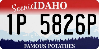ID license plate 1P5826P