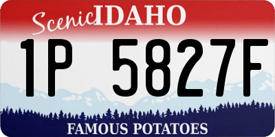 ID license plate 1P5827F