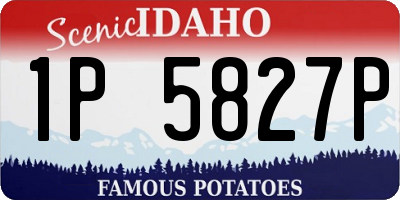 ID license plate 1P5827P