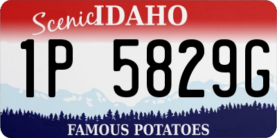 ID license plate 1P5829G