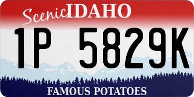 ID license plate 1P5829K