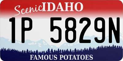 ID license plate 1P5829N