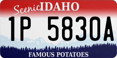 ID license plate 1P5830A