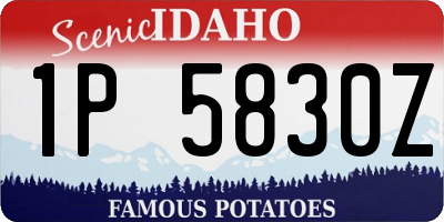 ID license plate 1P5830Z