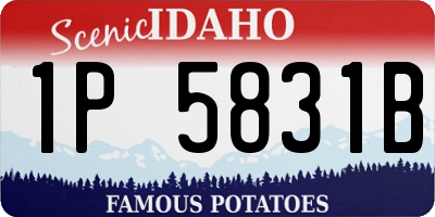 ID license plate 1P5831B