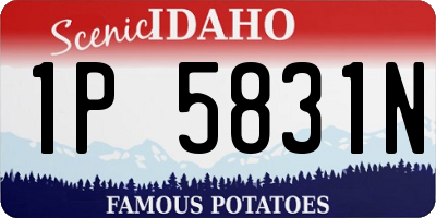 ID license plate 1P5831N