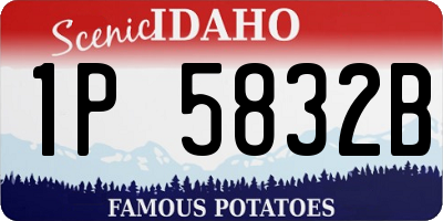 ID license plate 1P5832B