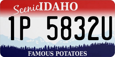 ID license plate 1P5832U