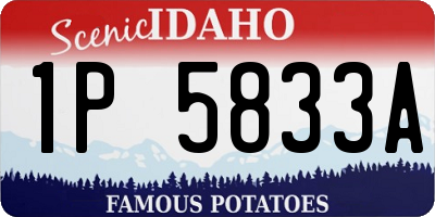 ID license plate 1P5833A
