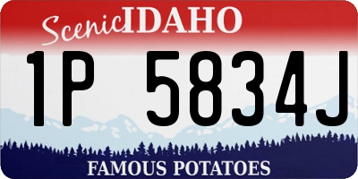 ID license plate 1P5834J
