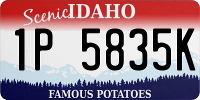 ID license plate 1P5835K