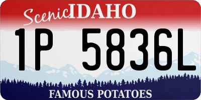ID license plate 1P5836L