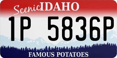 ID license plate 1P5836P