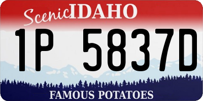 ID license plate 1P5837D