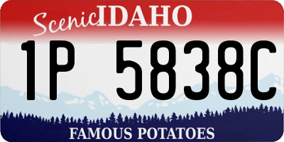 ID license plate 1P5838C