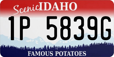 ID license plate 1P5839G
