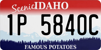 ID license plate 1P5840C