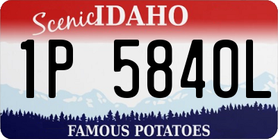 ID license plate 1P5840L