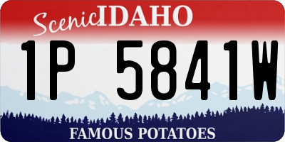 ID license plate 1P5841W