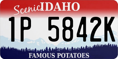 ID license plate 1P5842K
