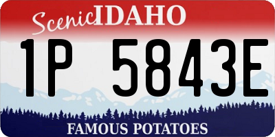 ID license plate 1P5843E