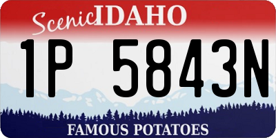 ID license plate 1P5843N