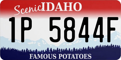 ID license plate 1P5844F