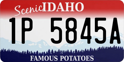 ID license plate 1P5845A