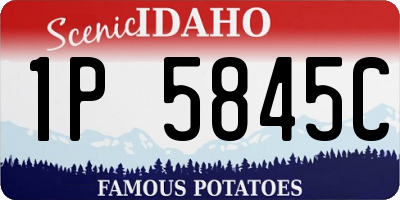 ID license plate 1P5845C