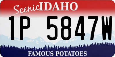 ID license plate 1P5847W