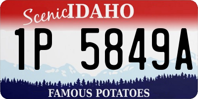 ID license plate 1P5849A
