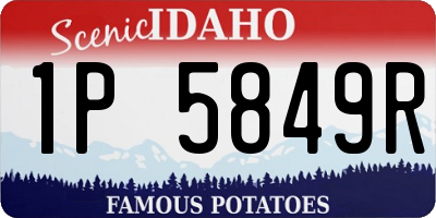 ID license plate 1P5849R