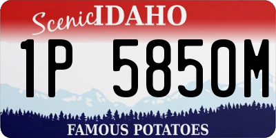 ID license plate 1P5850M