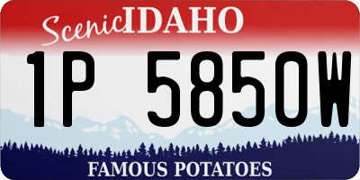 ID license plate 1P5850W
