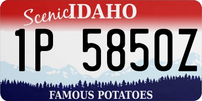 ID license plate 1P5850Z