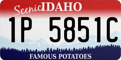 ID license plate 1P5851C