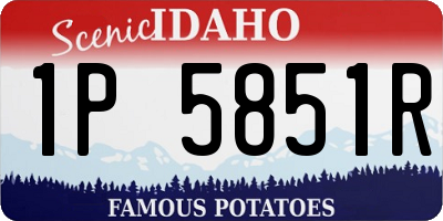 ID license plate 1P5851R