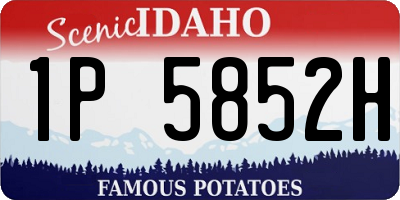 ID license plate 1P5852H