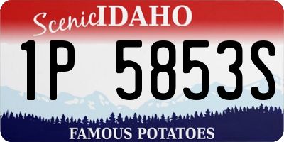 ID license plate 1P5853S