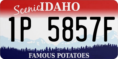ID license plate 1P5857F