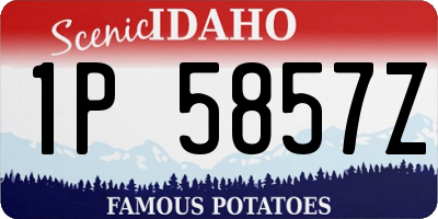 ID license plate 1P5857Z