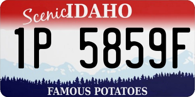 ID license plate 1P5859F