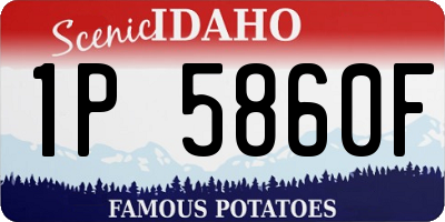 ID license plate 1P5860F